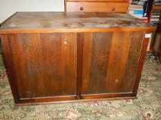 A plywood blanket box.