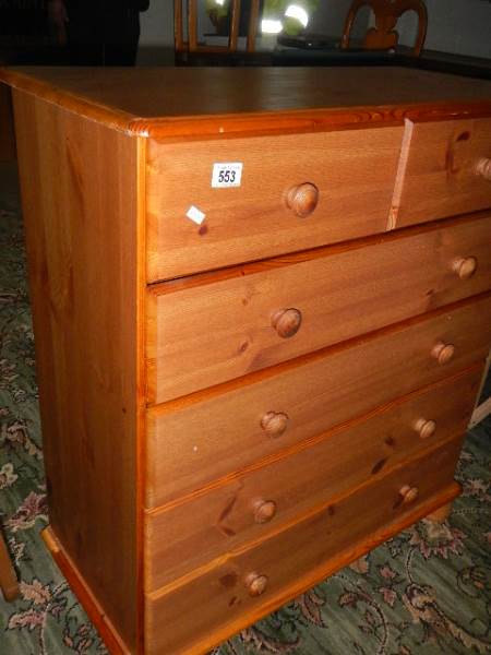 A good pine 2 over 4 chest of drawers. - Image 3 of 3