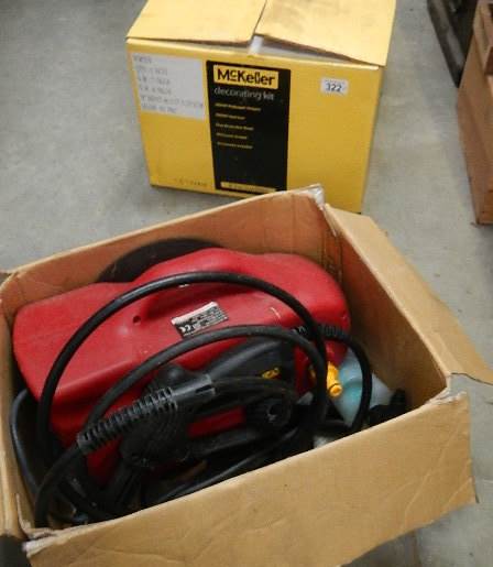 A new boxed McKeller decorating set and a Power Devil pressure washer.