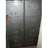 2 metal filing cabinets (one missing lock and key) containing tools.