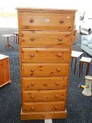 A good quality 7 drawer pine chest.