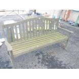 A good quality hardwood garden bench.