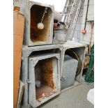 5 galvanised water tanks (various sizes/ideal for 'upcycling'), a green house heater,