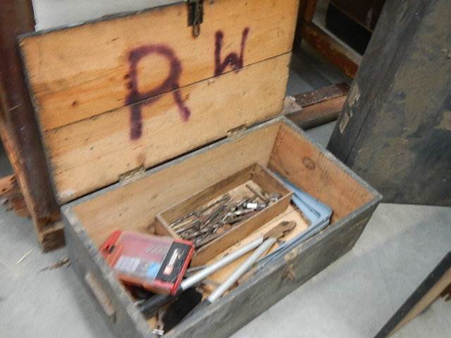 3 old wooden tools boxes and some tools. - Image 2 of 7