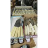 A quantity of fish knives and forks etc.