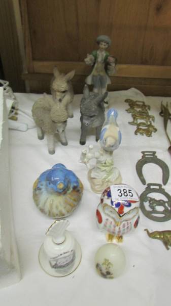 Three Donkey's and other animal figures.