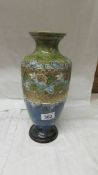 A Doulton Lambeth vase (a/f. has repair to base).