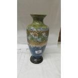 A Doulton Lambeth vase (a/f. has repair to base).