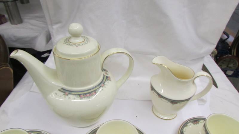 A Royal Doulton 'Albany' pattern coffee set (missing sugar bowl). - Image 2 of 4