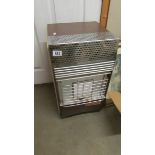 A small mobile gas heater.