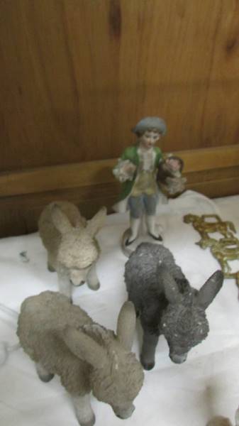 Three Donkey's and other animal figures. - Image 2 of 3