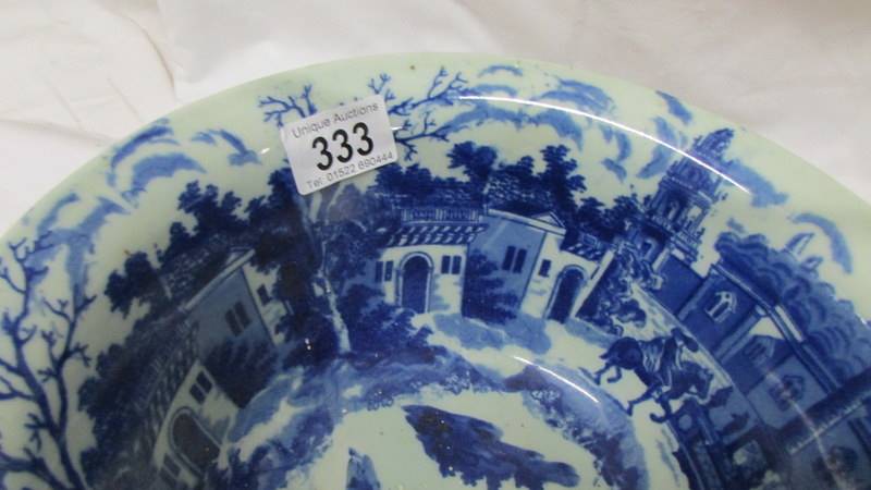 A blue and white bowl. - Image 4 of 5