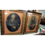 A pair of framed and glazed Victorian photographs.