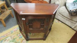 An oak cabinet.