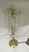 A chandelier style table lamp.