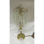 A chandelier style table lamp.