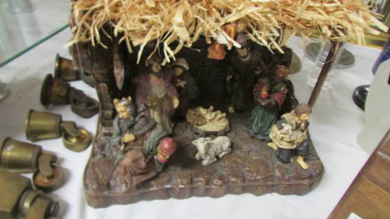 A Christmas tree, a Santa Clause figure and a Nativity scene. - Image 3 of 3