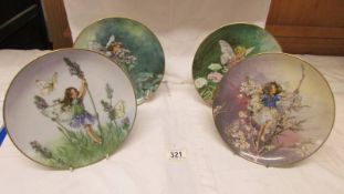 Four Villeroy and Boch fairy plates.