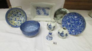 A mixed lot including shredded wheat dish, Chinese bowls etc.