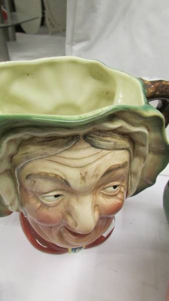 Three Beswick character jugs - Macawber a/f, Tony Weller and Sarey Gamp (both in good condition). - Image 5 of 5