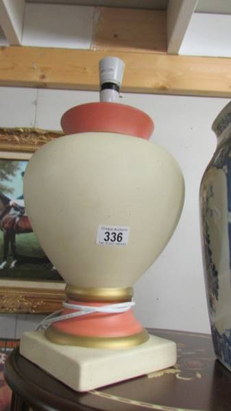 A ceramic lamp base.