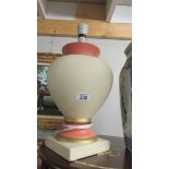 A ceramic lamp base.