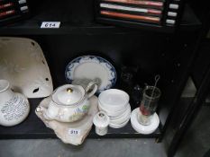 A mixed lot of ceramics including teapot, inhaler etc.