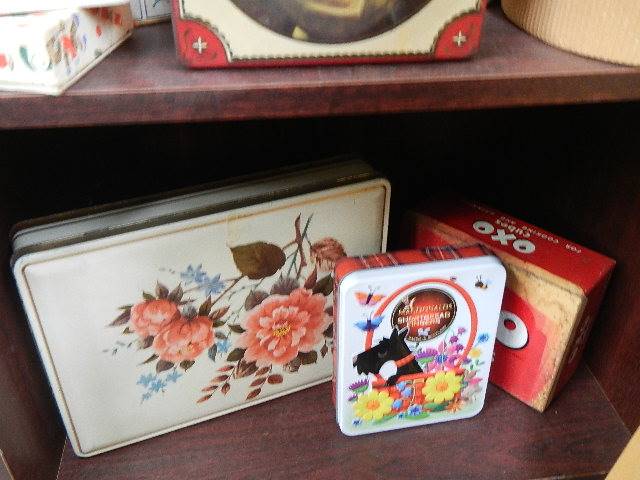 Four shelves of assorted collector's tins. - Image 5 of 5