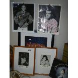 A quantity of celebrity photographs including some signed.