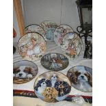 A quantity of collector's plates including dogs.