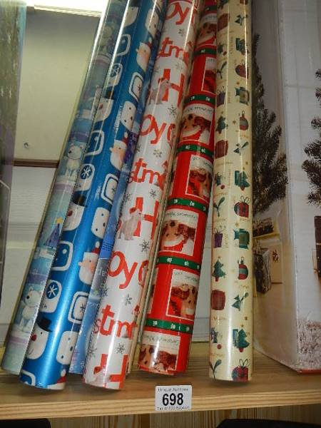 Two boxed Christmas trees and a quantity of wrapping paper. - Image 2 of 3
