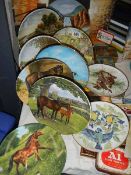 A mixed lot of collector's plates including horses and birds.