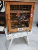 An old egg cabinet and a small stool.