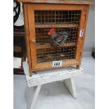 An old egg cabinet and a small stool.