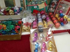 A large lot of vintage and other Christmas decorations.