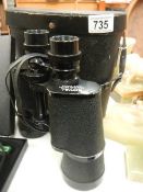 A cased pair of Royal 7 x 50 binoculars.