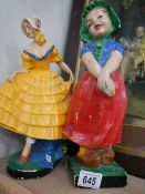 Two mid 20th century plaster figures.