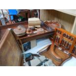 An oak tray and other wooden items.