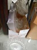 A box of boxed and other glassware. Collect only.