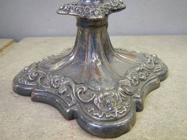 A silver plate candelabra. - Image 2 of 3