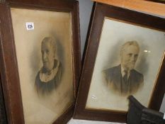 Three framed and glazed Victorian portrait photographs.