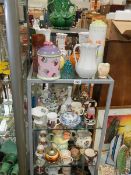 A good lot of assorted glass and china on five shelves. Collect only.