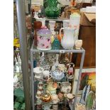 A good lot of assorted glass and china on five shelves. Collect only.