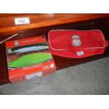 A Liverpool football club bag and jig saw puzzle.