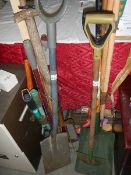 A mixed lot of garden tools. (collect only).