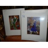 Two unframed fashion prints.