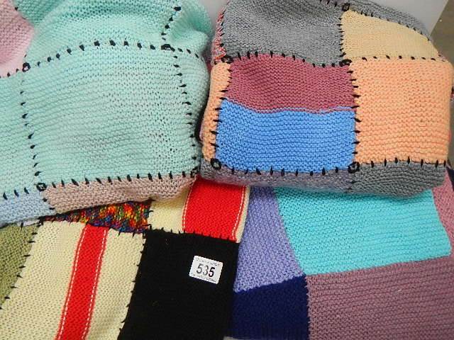 Four knitted blankets. - Image 2 of 2