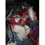 A mixed lot of scarves etc.