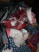 A mixed lot of scarves etc.