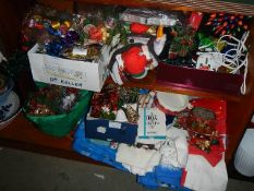 A mixed lot of Christmas decorations.